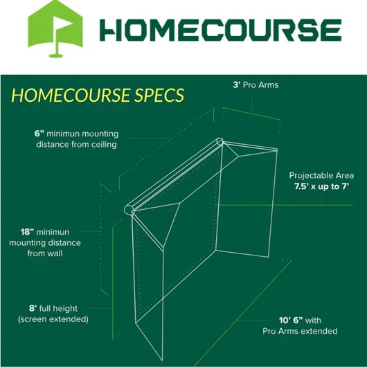 HomeCourse Pro Retractable Golf Simulator Screen